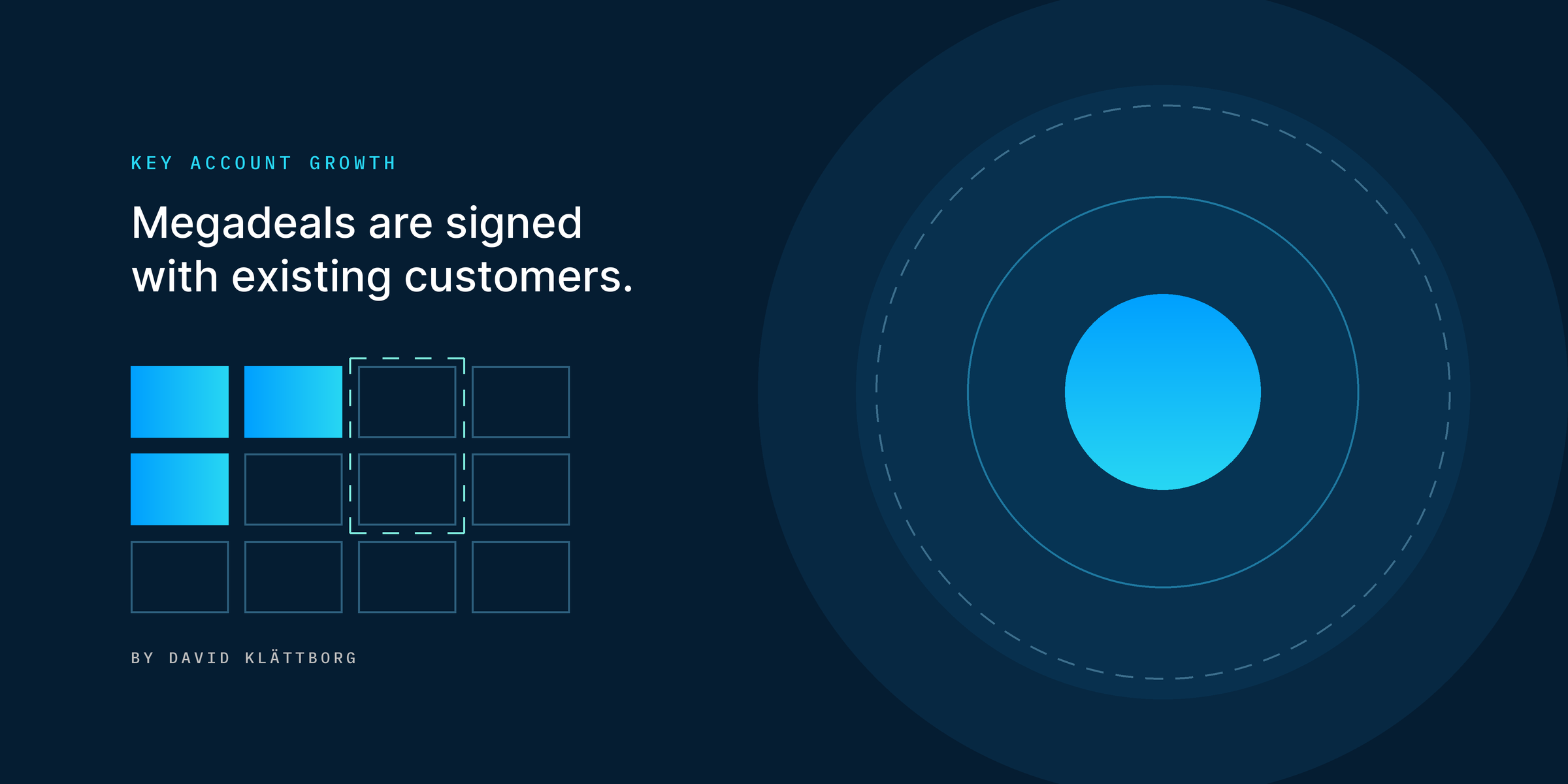 Megadeals are signed with existing customers. How much of your growth plan is aimed there?