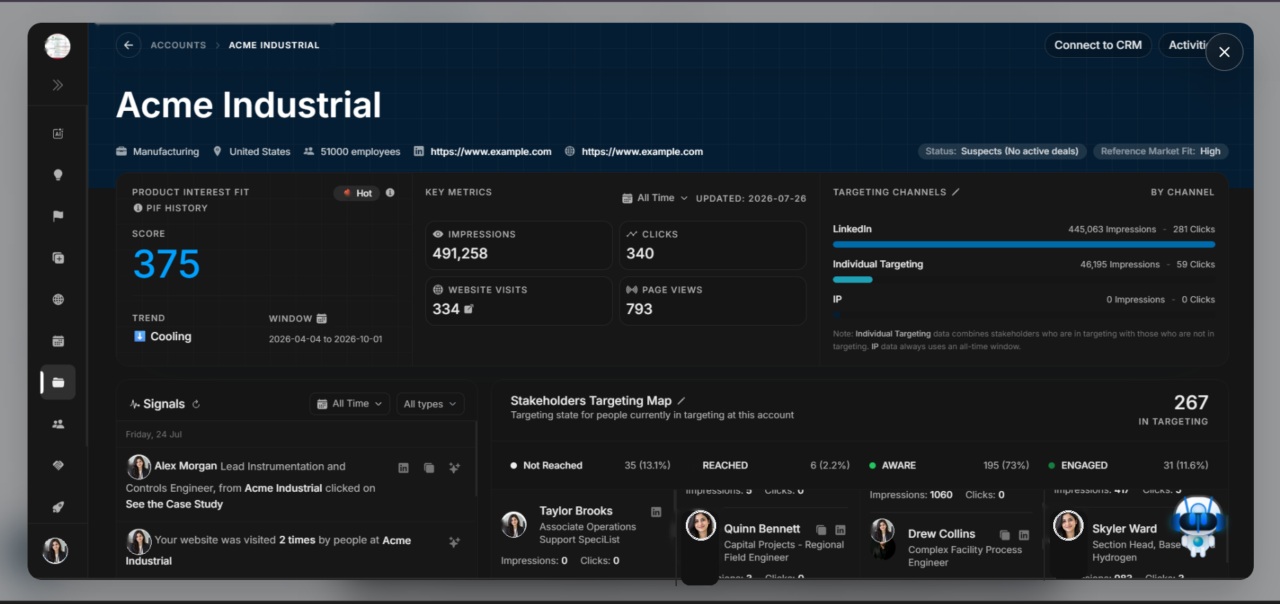 Account breadcrumb and back navigation