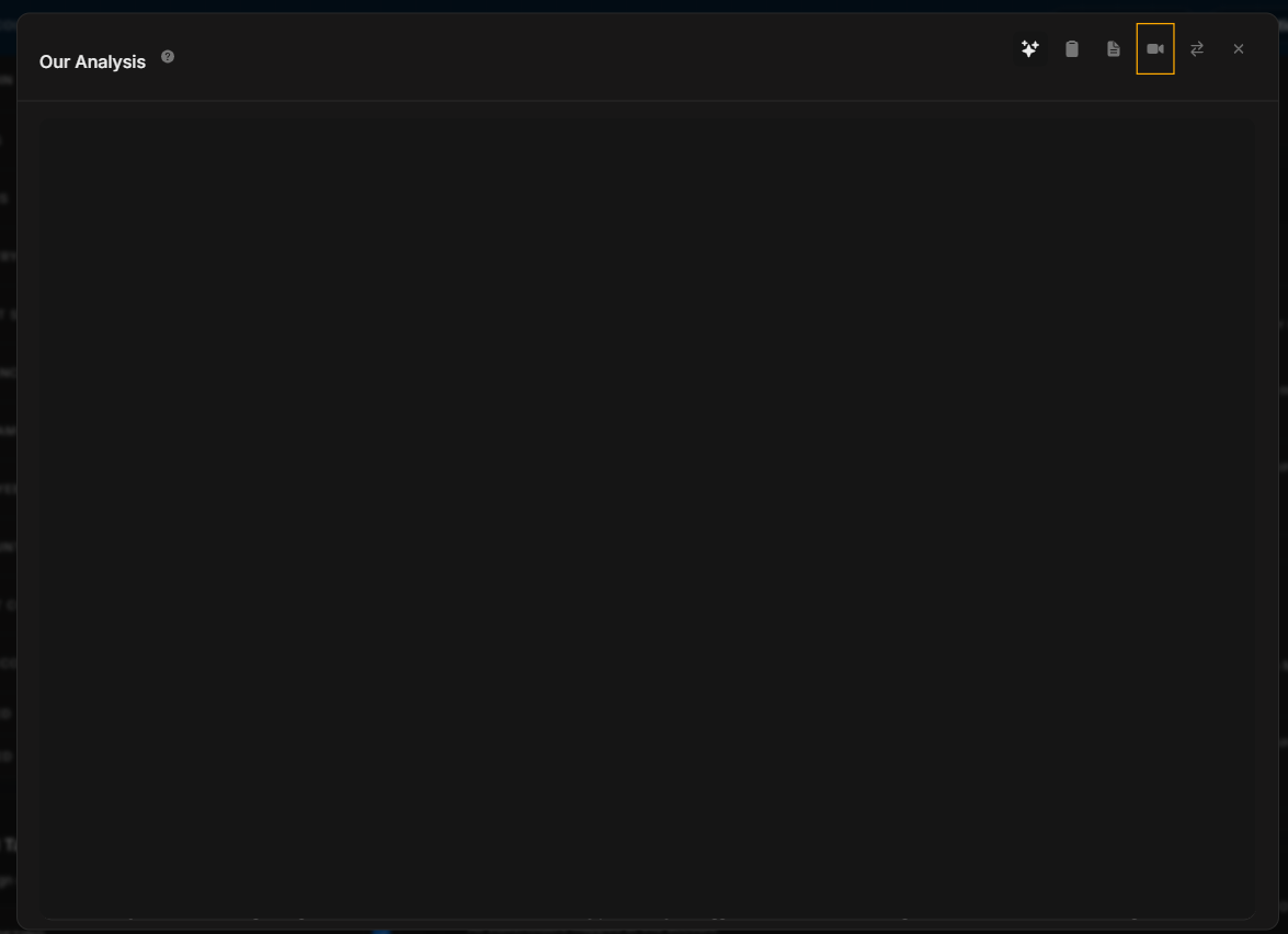 AI analysis toolbar