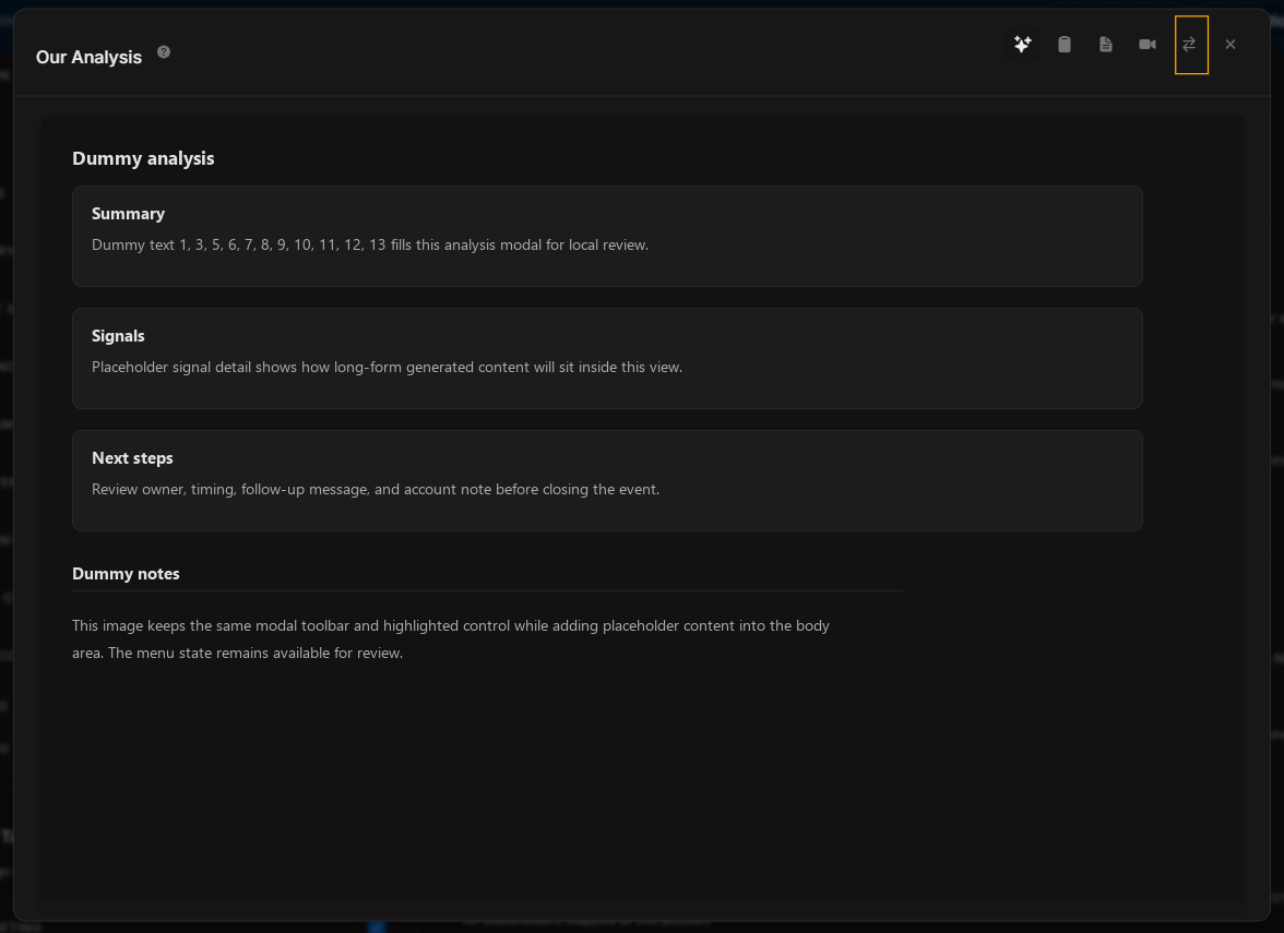 More actions on event analysis
