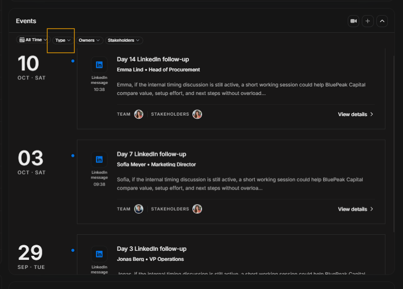 Type filter highlighted