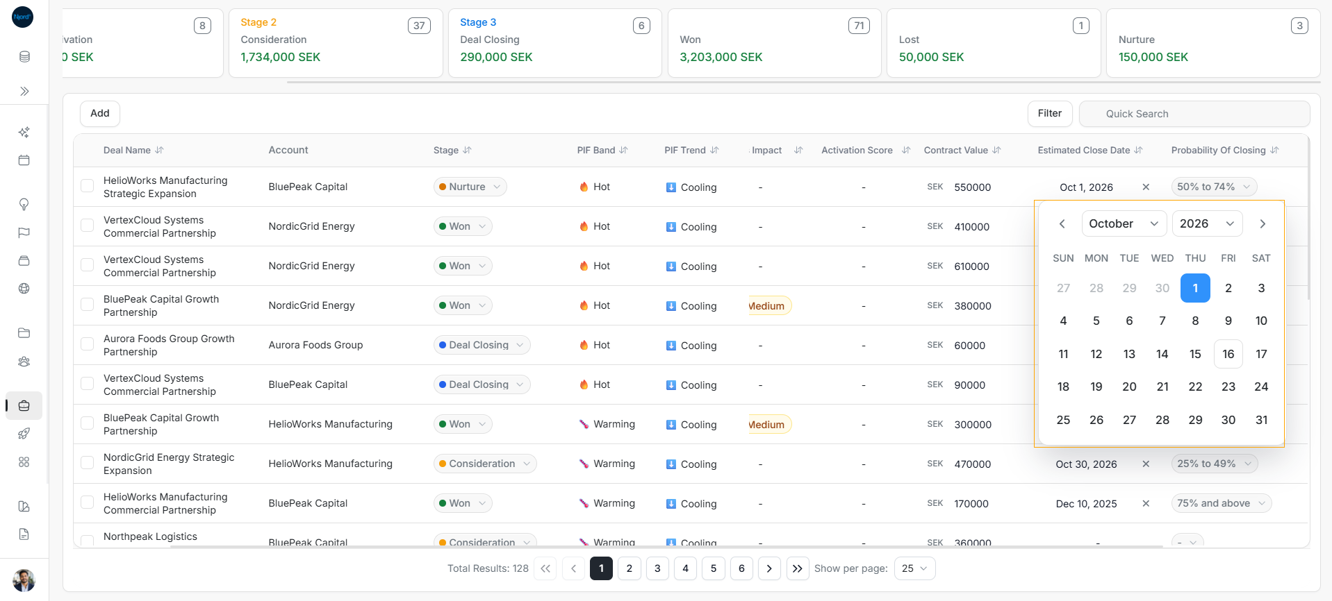 Deal date picker