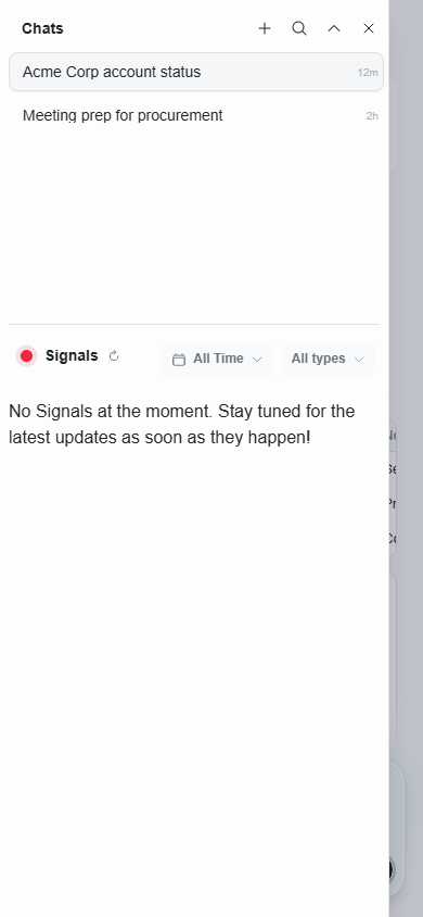 Njord AI mobile sidebar