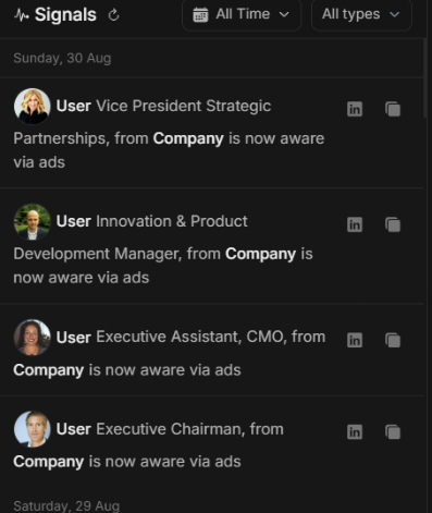Njord AI Signals feed