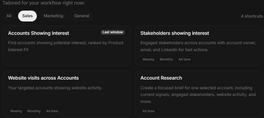 Njord AI sales shortcuts