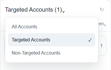 Website account type menu